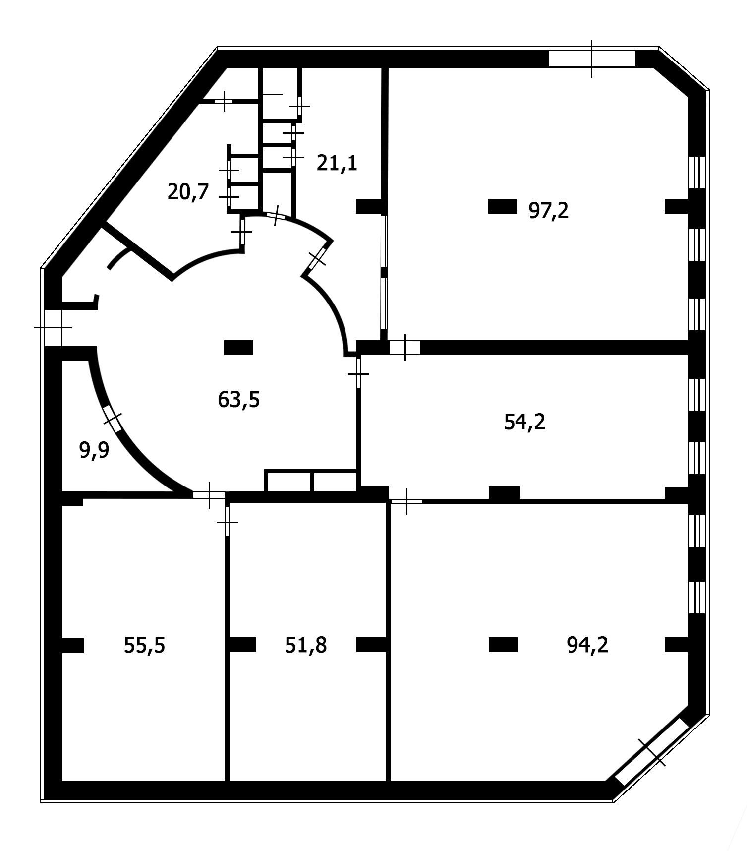 Аренда офиса 480 кв.м. Мельникова 18б