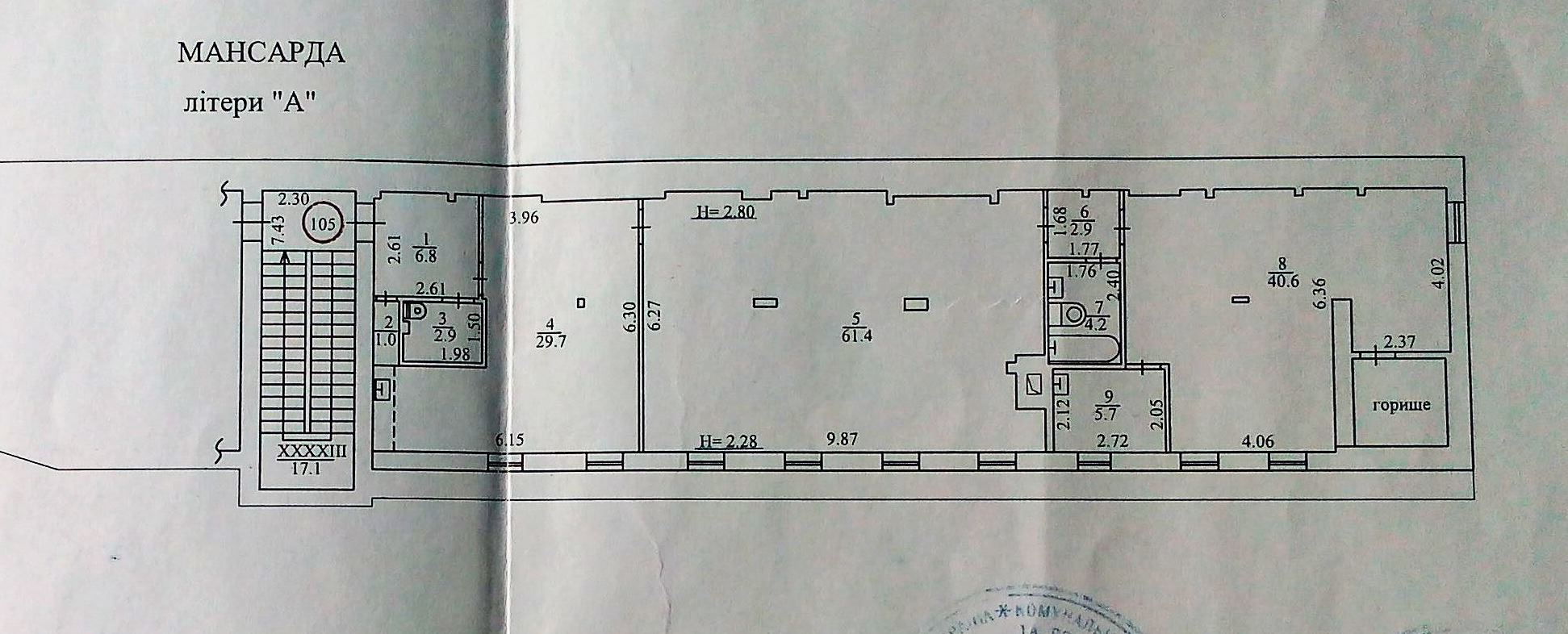Продажа помещения (мансарда) ул Владимирская,45 (155 кв.м.)