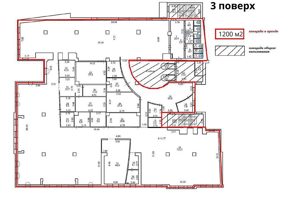Аренда офиса 1200 м2 Подол, м. Почтовая площадь