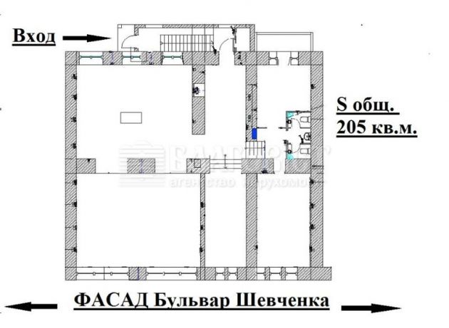 Аренда офиса Бульвар Тараса Шевченка 1, 195 метров