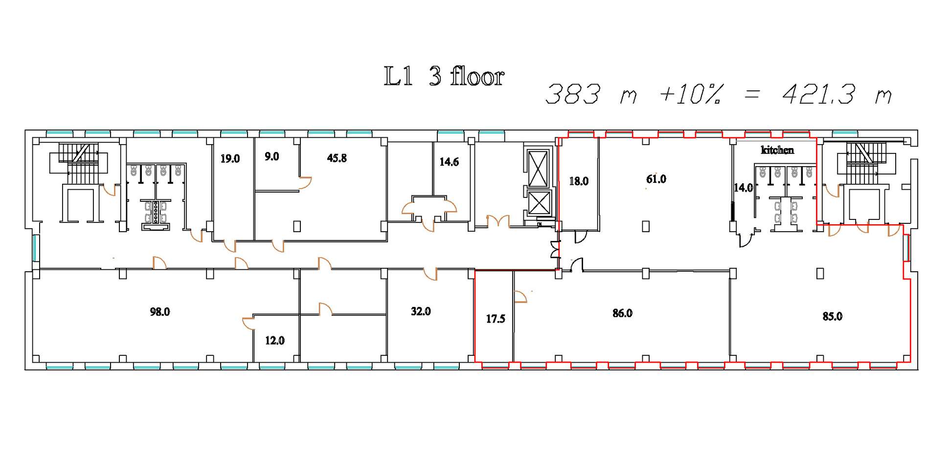 Аренда офиса 421 м², ул. Лейпцигская, 15, БЦ класса А, 